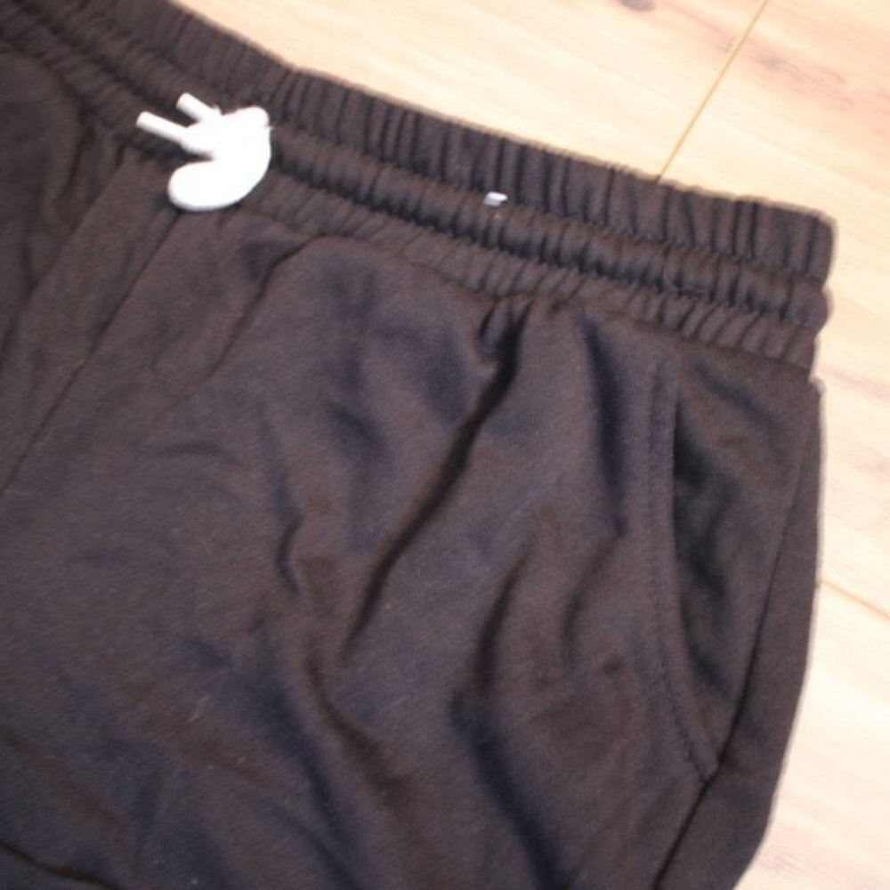 Love Streak Black Drawstring Shorts w/ Pockets M - Picture 3 of 5